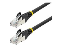 StarTech.com 5m CAT6a Ethernet Cable - Black - Low Smoke Zero Halogen (LSZH) - 10GbE 500MHz 100W PoE++ Snagless RJ-45 w/Strain Reliefs S/FTP Network Patch Cord - Patch-kabel - RJ-45 (hane) till RJ-45 (hane) - 5 m - S/FTP - CAT 6a - IEEE 802.3bt - halogenfri, formpressad, hakfri, tvinnad - svart NLBK-5M-CAT6A-PATCH