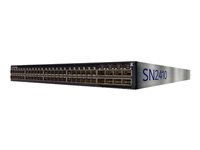 NVIDIA Spectrum SN2410 - Switch - L3 - Administrerad - 48 x 10 Gigabit SFP28 + 8 x 100 Gigabit QSFP28 - bakre till främre luftflödet - rackmonterbar 920-9N112-00F7-0N3
