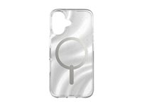 ZAGG Milan Snap - Baksidesskydd för mobiltelefon - MagSafe-kompatibilitet - grafen - virvlande glitter - för Apple iPhone 16 702315118