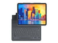 ZAGG Pro Keys - Tangentbord och foliefodral - bakgrundsbelyst - Bluetooth - Nordisk - träkol tangentbord, träkol fodral - för Apple 12.9-inch iPad Pro (3:e generationen, 4:e generation, 5:e generation) 103407971