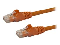 StarTech.com 50cm CAT6 Ethernet Cable, 10 Gigabit Snagless RJ45 650MHz 100W PoE Patch Cord, CAT 6 10GbE UTP Network Cable w/Strain Relief, Orange, Fluke Tested/Wiring is UL Certified/TIA - Category 6 - 24AWG (N6PATC50CMOR) - Nätverkskabel - RJ-45 (hane) till RJ-45 (hane) - 50 cm - UTP - CAT 6 - formpressad, hakfri, tvinnad - orange N6PATC50CMOR