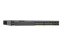 Cisco ONE Catalyst 2960X-24PD-L - Switch - Administrerad - 24 x 10/100/1000 (PoE+) + 2 x SFP+ - skrivbordsmodell, rackmonterbar - PoE+ (370 W) C1-C2960X-24PD-L