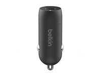 Belkin BoostCharge - Strömadapter för bil - 30 Watt - 3 A - Fast Charge, Strömmatning 3.1 (24 pin USB-C) - svart CCA004BT1MBK-B5