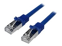 StarTech.com Cat6-patchkabel - skärmad (SFTP) - 2 m, blå - Patch-kabel - RJ-45 (hane) till RJ-45 (hane) - 2 m - SFTP / 50 mikrometer - CAT 6 - formpressad, hakfri - blå N6SPAT2MBL