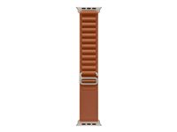 Apple - Slinga för smart klocka - 49 mm, naturlig titanfinish - Liten storlek - terrakotta - för Watch Hermès Series 9, SE 3, Series 10, Series 11, Series 8, Series 9, Ultra 2, Ultra 3 MFTA4ZM/A