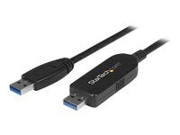 StarTech.com USB 3.0 Data Transfer Cable for Windows & Mac - 2m (6ft) - Adapter för direktanslutning - USB 3.0 - USB 3.0 - svart USB3LINK