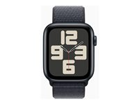 Apple Watch SE (GPS) - 2a generation - 44 mm - midnattsaluminium - smart klocka med sportögla - mjukt nylon i dubbla lager - bläck - handledsstorlek: 130-200 mm - 32 GB - Wi-Fi 4, Bluetooth - 32.9 g MXEP3QN/A