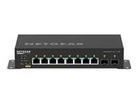 NETGEAR AV Line M4250-8G2XF-PoE+ - Switch - L3 - Administrerad - 8 x 10/100/1000 (8 PoE+) + 2 x 10 Gigabit SFP+ - sida till sida luftflöde - skrivbordsmodell - PoE+ (220 W) GSM4210PX-100EUS