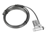 Targus DEFCON Ultimate - Lås för säkerhetskabel - universellt serialiserad - silver - 2 m (paket om 25) ASP96GLX-25S