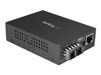 StarTech.com Gigabit Ethernet till SC Fibermediaomvandlare - 1000Base-SX - Multiläge 550 m - Fibermediekonverterare - 1GbE - över fiberoptik - 1000Base-SX, 100Base-TX, 1000Base-T - RJ-45 / SC-läge (multi-mode) - upp till 550 km - 850 nm MCMGBSCMM055