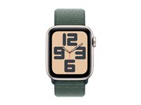 Apple Watch SE (GPS) - 2a generation - 40 mm - stjärnljusaluminium - smart klocka med sportögla - mjukt nylon i dubbla lager - sjögrön - handledsstorlek: 130-200 mm - 32 GB - Wi-Fi 4, Bluetooth - 26.4 g MXEH3QN/A