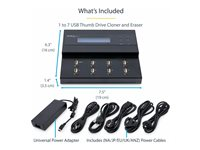 StarTech.com USB Duplicator - 1:7 - USB Flash Drives - Flash Drive Duplicator (USBDUPE17) - USB-enhetsduplikator - 7 fack - TAA-kompatibel USBDUPE17