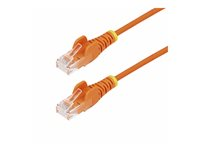 StarTech.com 2.5m Orange Slim CAT6 Ethernet Cable, Snagless, 28AWG, LSZH - Patch-kabel - RJ-45 (hane) till RJ-45 (hane) - 2.5 m - 3.6 mm - UTP - CAT 5/5e/6 - IEEE 802.3bt - halogenfri, hakfri - orange N6PAT250CMORS