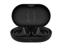 Belkin SoundForm ClearFit - True wireless-hörlurar med mikrofon - öppet öra - montering över örat - Bluetooth - svart AUC013CTBK