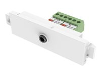 VISION TC3 - Modulkontaktplatta med snapin-fästen och kablar - minihörlurskontakt, stereo 3,5 mm - vit - 1-gang TC3 3.5MM/V2