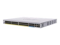 Cisco Business 350 Series CBS350-48NGP-4X - Switch - L3 - Administrerad - 40 x 10/100/1000 (PoE+) + 8 x 100/1000/2.5G/5G (PoE++) + 2 x combo 10 Gigabit SFP+/RJ-45 + 2 x 10 Gigabit SFP+ - rackmonterbar - PoE+ (740 W) - återanvänd CBS35048NGP4XUK-RF