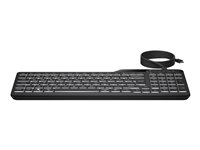 HP 405 - Tangentbord - flera enheter - 65% - compact - bakgrundsbelyst - USB - hela norden - svart 7N7C1AA#UUW
