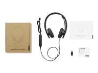 Lenovo - VoIP-handenhet - på örat - kabelansluten - USB-C - svart 4XD1M45626