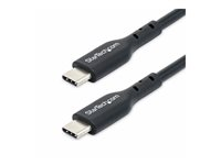 StarTech.com 1m (3ft) USB C Charging Cable, USB-C Cable, USB 2.0 Type-C Laptop Charger Cord, 60W 3A Power Delivery, TPE Jacket, USB-C Data Transfer Cable, M/M - USB-kabel - 24 pin USB-C (hane) till 24 pin USB-C (hane) - USB 2.0 - 5 / 9 / 12 / 15 / 20 V - 3 A - 1 m - USB Power Delivery (60W) - svart USB2CC1MNC