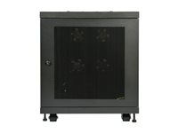 Eaton Tripp Lite Series SmartRack 12U Mid-Depth Rack Enclosure Cabinet for Harsh Environments, 230V - Rack - AC 230 V - svart - 12U - 19" SRX12UBFFD