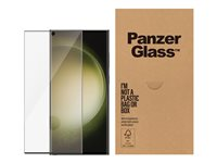 PanzerGlass - Skärmskydd för mobiltelefon - ultrabred passning - glas - ramfärg svart - för Samsung Galaxy S23 Ultra BULK7324