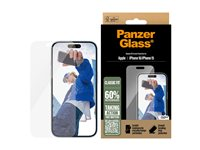 PanzerGlass - Skärmskydd för mobiltelefon - klassisk passning - glas - för Apple iPhone 15, 16 2873
