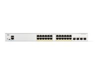 Cisco Catalyst 1200-24P-4X - Switch - L3 - smart - 24 x 10/100/1000 (PoE+) + 4 x 10Gb Ethernet SFP+ - rackmonterbar - PoE+ (195 W) - återanvänd C1200-24P-4X-RF
