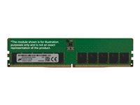 Micron - DDR5 - modul - 32 GB - DIMM 288-pin - 3200 MHz / PC5-51200 - CL52 - 1.1 V - klockad - ECC - grön MTC20C2085S1BC64BR
