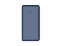 Belkin BoostCharge - Strömförsörjningsbank - 20000 mAh - 15 Watt - 3 utdatakontakter (USB, 24 pin USB-C) - på kabel: USB-C - blå BPB012BTBL