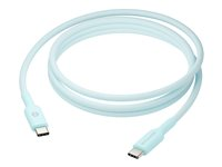 dbramante1928 re-charge - USB-kabel - USB-C (hane) till USB-C (hane) - 1.5 m - flätad kabel, USB-C Power Delivery (60W) - blå CB20CCBL7210