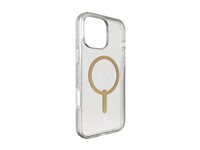 ZAGG Milan Snap - Baksidesskydd för mobiltelefon - MagSafe-kompatibilitet - guldfärgat glitter - för Apple iPhone 16 Pro Max 702315129