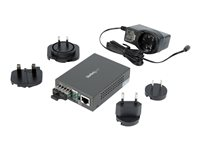 StarTech.com Gigabit Ethernet till SC Fibermediaomvandlare - 1000Base-SX - Multiläge 550 m - Fibermediekonverterare - 1GbE - över fiberoptik - 1000Base-SX, 100Base-TX, 1000Base-T - RJ-45 / SC-läge (multi-mode) - upp till 550 km - 850 nm MCMGBSCMM055