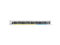 Cisco Catalyst 1300-48MGP-4X - Switch - L3 - Administrerad - 32 x 10/100/1000 (PoE+) + 16 x 2.5G (PoE+) + 4 x 10 Gigabit SFP+ - rackmonterbar - PoE+ (370 W) C1300-48MGP-4X