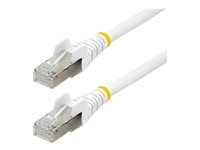 StarTech.com 5m CAT6a Ethernet Cable - White - Low Smoke Zero Halogen (LSZH) - 10GbE 500MHz 100W PoE++ Snagless RJ-45 w/Strain Reliefs S/FTP Network Patch Cord - Patch-kabel - RJ-45 (hane) till RJ-45 (hane) - 5 m - S/FTP - CAT 6a - IEEE 802.3bt - halogenfri, formpressad, hakfri, tvinnad - vit NLWH-5M-CAT6A-PATCH