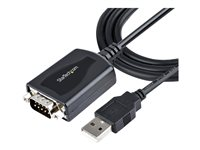 StarTech.com 3ft (1m) USB to Serial Cable with COM Port Retention, DB9 Male RS232 to USB Converter, Straight Through USB to Serial Adapter for PLC/Printer/Scanner - Prolific IC, Automatic Handshake, Windows/Mac OS - seriell adapter - USB - RS-232 1P3FPC-USB-SERIAL