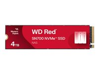WD Red SN700 - SSD - 4 TB - inbyggd - M.2 2280 - PCIe 3.0 x4 (NVMe) 79700-T00401WD02-RS