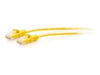C2G 15ft (4.5m) Cat6a Snagless Unshielded (UTP) Slim Ethernet Network Patch Cable - Yellow - Patch-kabel - RJ-45 (hane) till RJ-45 (hane) - 4.5 m - 4.8 mm - UTP - CAT 6a - formpressad, hakfri - gul C2G30172