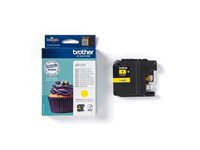 Brother LC123Y - Lång livslängd - gul - original - bläckpatron - för Brother DCP-J100, J105, J132, J152, J552, J752, MFC-J245, J470, J650, J6520, J6720, J6920 LC123Y