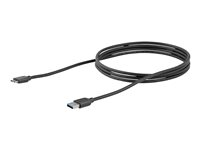 StarTech.com Slim Micro USB 3.0 kabel – 2 m - USB-kabel - Micro-USB typ B (hane) till USB typ A (hane) - USB 3.0 - 2 m - formpressad - svart - för P/N: BNDTBUSB3142, HBS304A24A, PEXUS313AC2V, PEXUSB311A1E, PEXUSB314A2V2, S251BMU3FP USB3AUB2MS