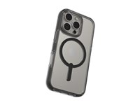 Zagg Santa Cruz Snap - Baksidesskydd för mobiltelefon - MagSafe-kompatibilitet - grafen - transparent, svart - för Apple iPhone 16 Pro 702315052