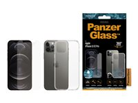 PanzerGlass - Skärm-/ryggskyddssats för mobiltelefon - 360° skydd - glas - för Apple iPhone 12, 12 Pro B2708