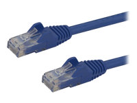 StarTech.com 2m CAT6 Ethernet Cable, 10 Gigabit Snagless RJ45 650MHz 100W PoE Patch Cord, CAT 6 10GbE UTP Network Cable w/Strain Relief, Blue, Fluke Tested/Wiring is UL Certified/TIA - Category 6 - 24AWG (N6PATC2MBL) - Patch-kabel - RJ-45 (hane) till RJ-45 (hane) - 2 m - UTP - CAT 6 - formpressad, hakfri - blå N6PATC2MBL