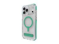 Zagg Santa Cruz Snap - Baksidesskydd för mobiltelefon - med fällbart ställ - MagSafe-kompatibilitet - mystisk grön - för Apple iPhone 17 Pro Max 702318963