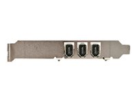 StarTech.com PCI 1394a FireWire-kortadapter med 4 portar – 3 externa 1 intern - FireWire-adapter - PCI - Firewire - 3 portar PCI1394MP