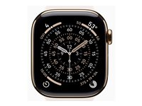 Apple Watch Series 11 (GPS + Cellular) - 42 mm - guld titan - smart klocka med sportband - fluoroelastomer - lätt rouge - bandstorlek: S/M - 64 GB - Bluetooth, LTE, Wi-Fi 4, UWB - 5G - 34.6 g MF8W4QN/A