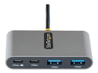 StarTech.com 4-Port USB-C Hub with 100W Power Delivery Pass-Through Charging, 2x USB-A + 2x USB-C, 5Gbps, USBC Hub w/ 1ft (30cm) Long Cable, Portable Laptop USB Type-C to USB-A/C Hub - USB 3.0 Expansion Hub (5G2A2CPDB-USB-C-HUB) - Hubb - 2 x USB 3.2 Gen 1 + 2 x USB-C 3.2 Gen 1 - skrivbordsmodell 5G2A2CPDB-USB-C-HUB