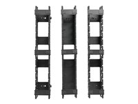 Eaton Tripp Lite Series Open Frame Rack 6ft Vertical Cable Manager 3in Wide - Rackkabelhanteringskanal med lock - svart SRCABLEVRT3