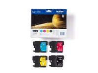Brother LC1100 Value Pack - 4-pack - svart, gul, cyan, magenta - original - bläckpatron - för Brother DCP-185, DCP-385, DCP-6690, MFC-490, MFC-5490, MFC-5890, MFC-6490, MFC-990 LC1100VALBPDR