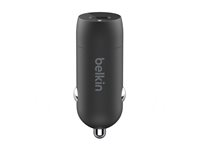 Belkin BoostCharge - Strömadapter för bil - 30 Watt - 3 A - Fast Charge, Strömmatning 3.1 (24 pin USB-C) - svart CCA004BT1MBK-B6