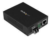 StarTech.com Gigabit Ethernet-fibermediaomvandlare - kompakt - 850 nm MM LC - 550 m - Fibermediekonverterare - 1GbE - 10Base-T, 1000Base-LX, 1000Base-SX, 100Base-TX, 1000Base-T - RJ-45 / LC multiläge - upp till 550 m - 850 nm - för P/N: SVA5N3NEUA MCM1110MMLC